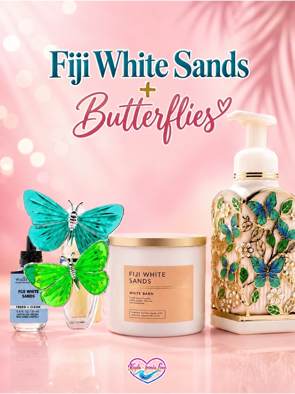 BBW 🦋 Fiji White Sands + Butterflies 🦋 5 pc set